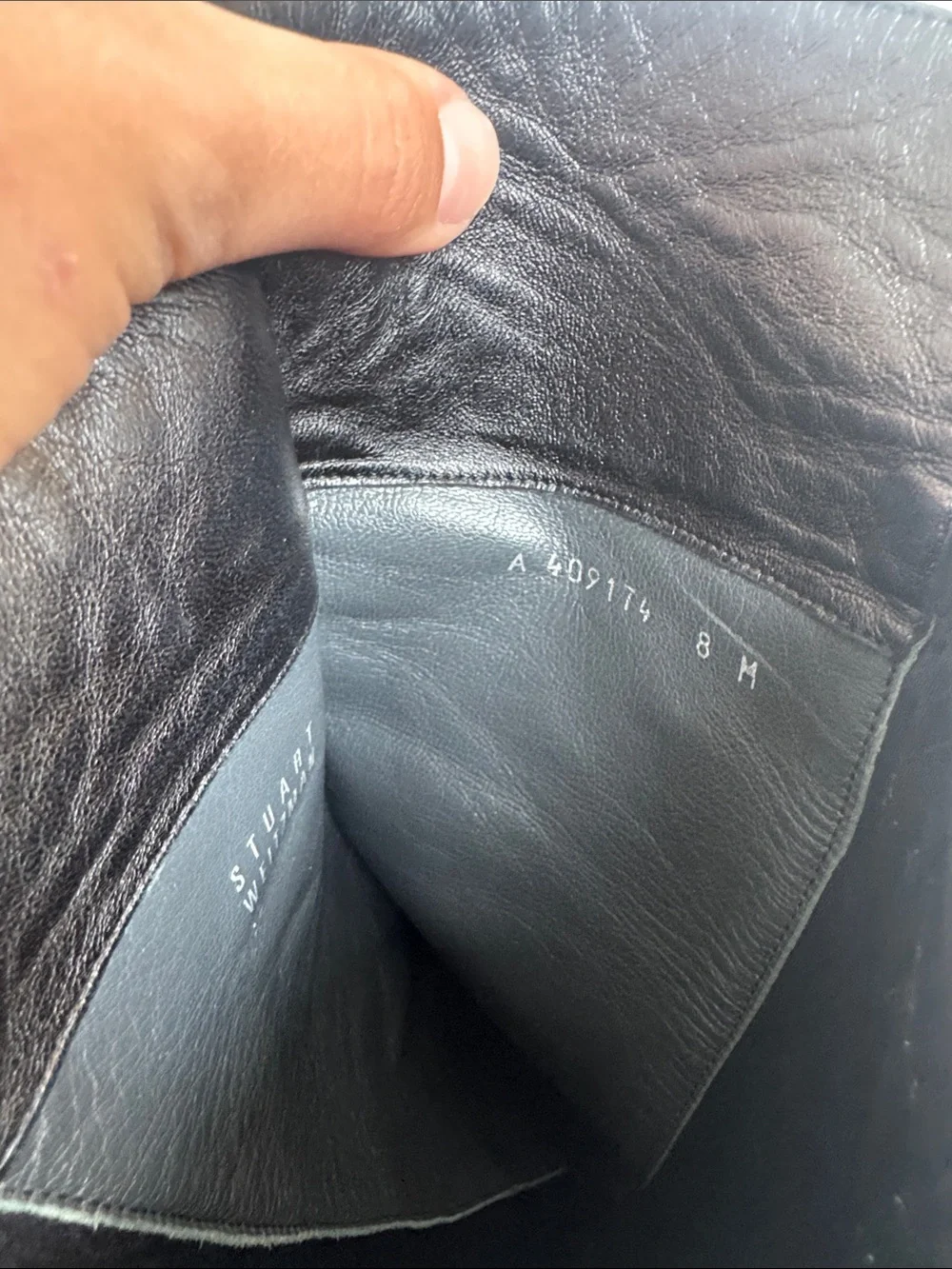 Stuart Weitzman 5050 Black Over-the-Knee Leather Riding Boots